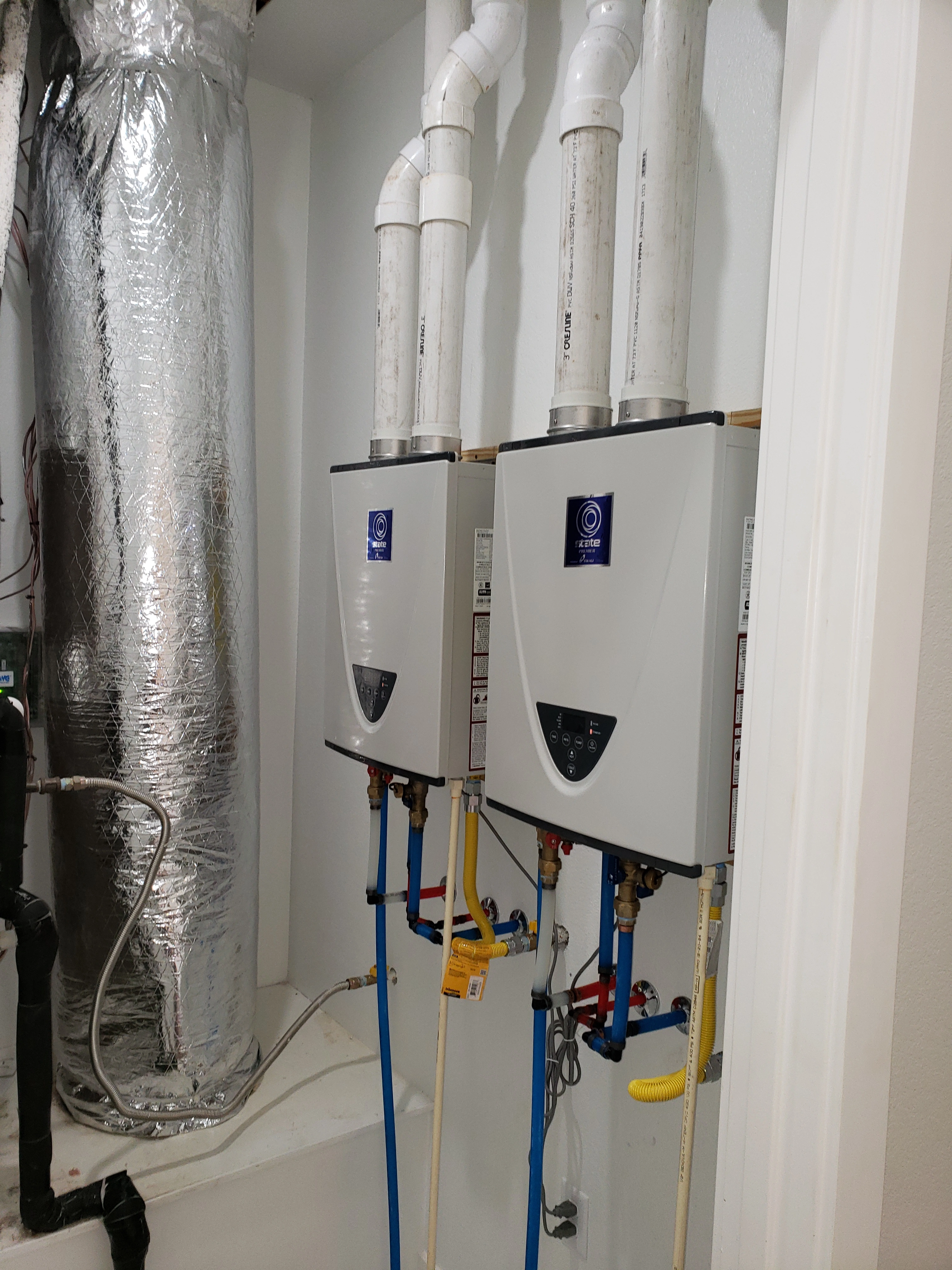 Tankless water heater installation by Copper Bear Plumbing