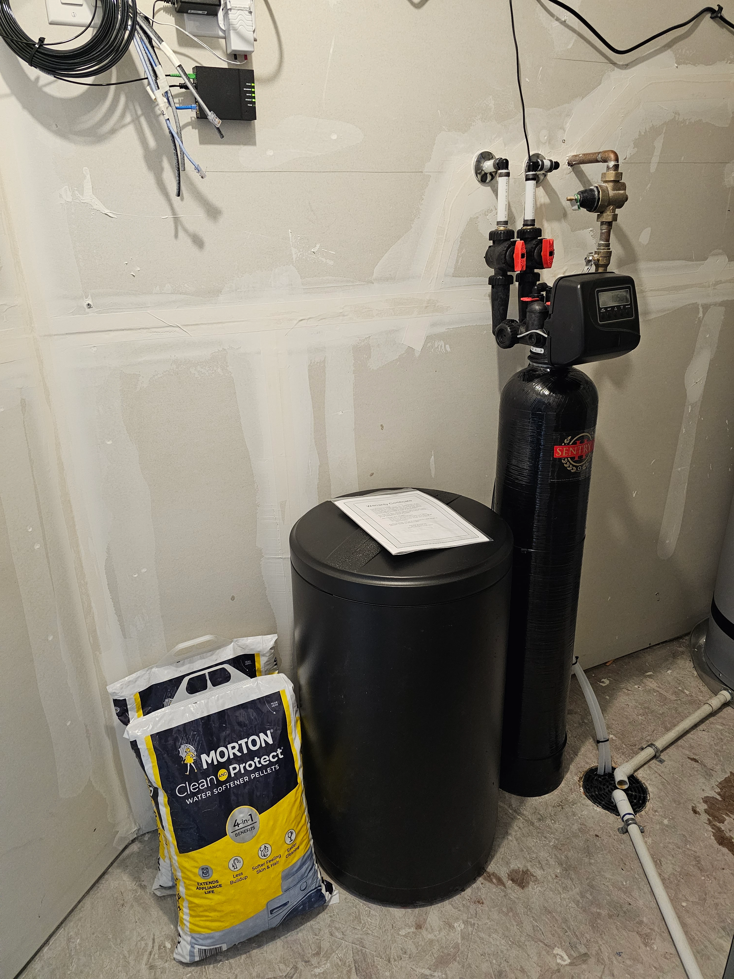 Water softener installation by Copper Bear Plumbing