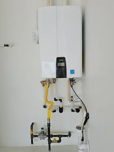 Tankless water heater installation by Copper Bear Plumbing